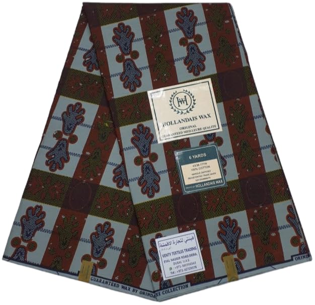 African Fabric 100% Cotton Ankara Print Fabric 6 Yards Best New Beautiful Design Multicolour Latest Fancy 297095