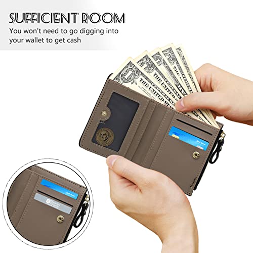 Womens Wallet, Leather Purse Credit Card Holder with with Embroidered Animal Pattern, Portable and Small Wallets for Women with Zipper Pocket (black)4