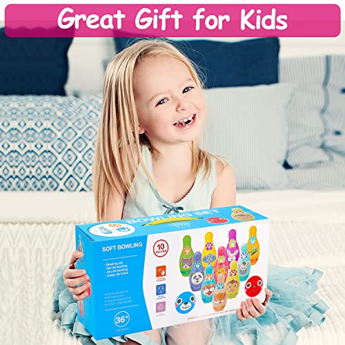 image for Tsomtto Kids Bowling Set Toddler Toys for 2 3 4 Year Old Boy Girl Birt