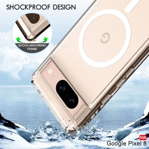 Image of TheGiftKart Ultra-Hybrid Crystal Clear Back Case Cover for Google Pixel 8 | Shockproof Design | Hard Back Cover for Google Pixel 8 (PC & TPU, Magsafe Compatible, Clear)