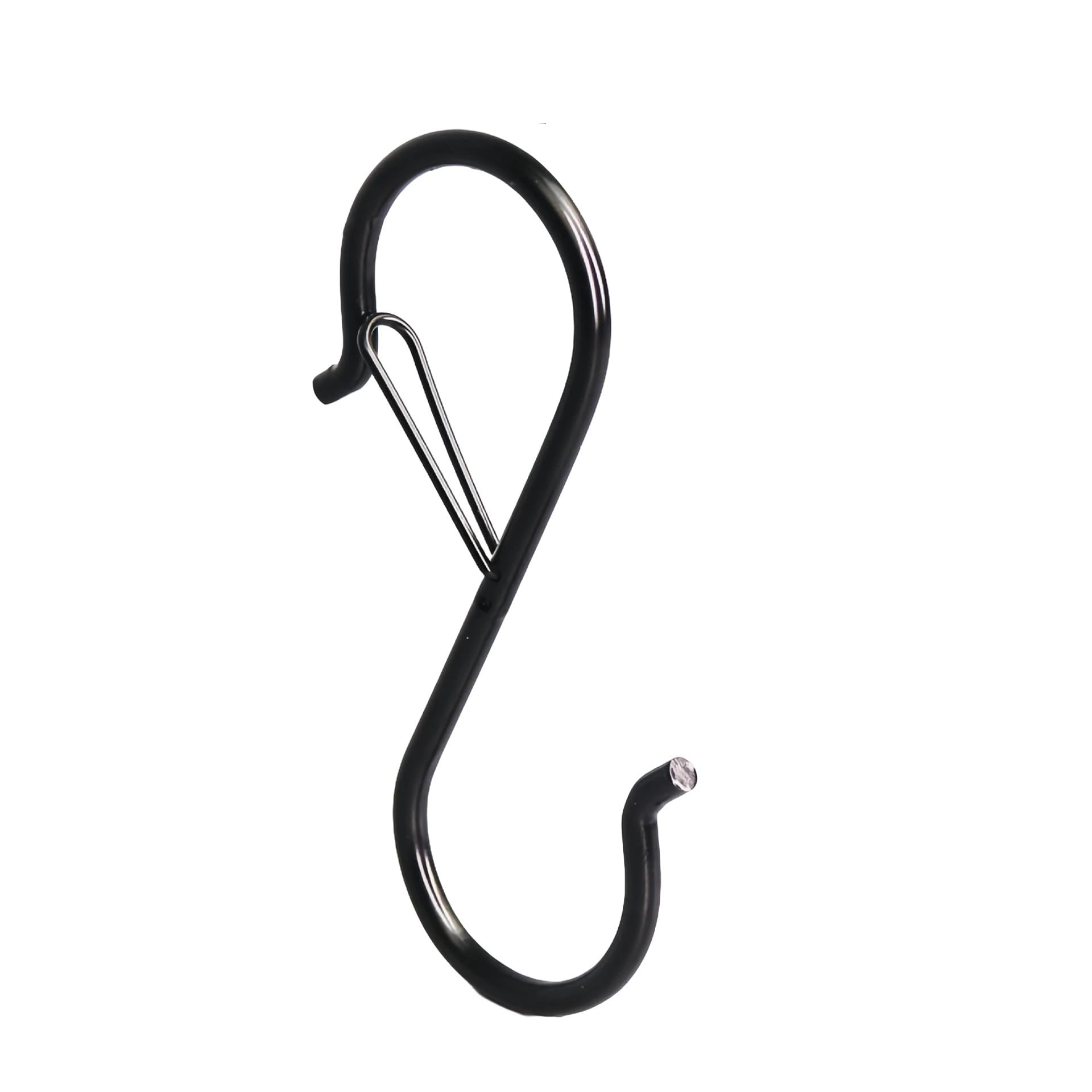 UIJHGGWEX 2/4/8Pcs S-Hooks with Safety Buckle, Heavy Duty Hangers for Plants Pots Bags(8PCS)