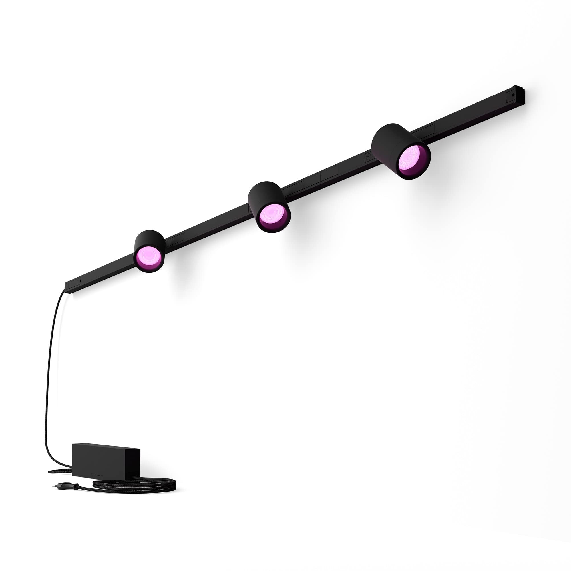 Philips Hue Zestaw bazowy Perfio (ścienny) + 3x Reflektor Perifo (czarny)