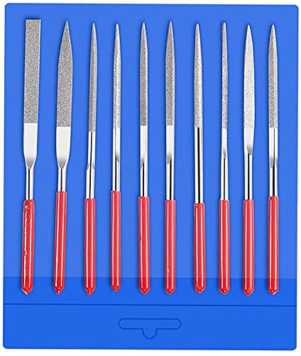 Bestgle 10Pcs 4Mm X 160Mm Mini Diamond Needle File Set For Carving Metal Ceramic Tile Glass Wood Fit Jewelers Hobby #TOP6