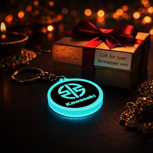 Image of Mi Glow Store Glow in Dark Keychain for Bike Men | Gift for Man | Bike Accessories | Charges in Light Glows in Dark | Key chain for Bike