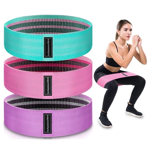 Exercise Bands, 3 Levels Fabric Resistance Bands for Working Out,...