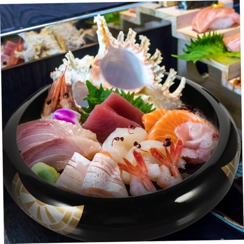 Plato redondo para sushi de plástico Toyvian miniatura 7