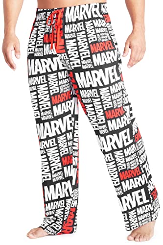 Marvel Pijama Hombre, Pantalones Largos de Pijama Para Hombres Avengers, Con Iron Man Capitan...
