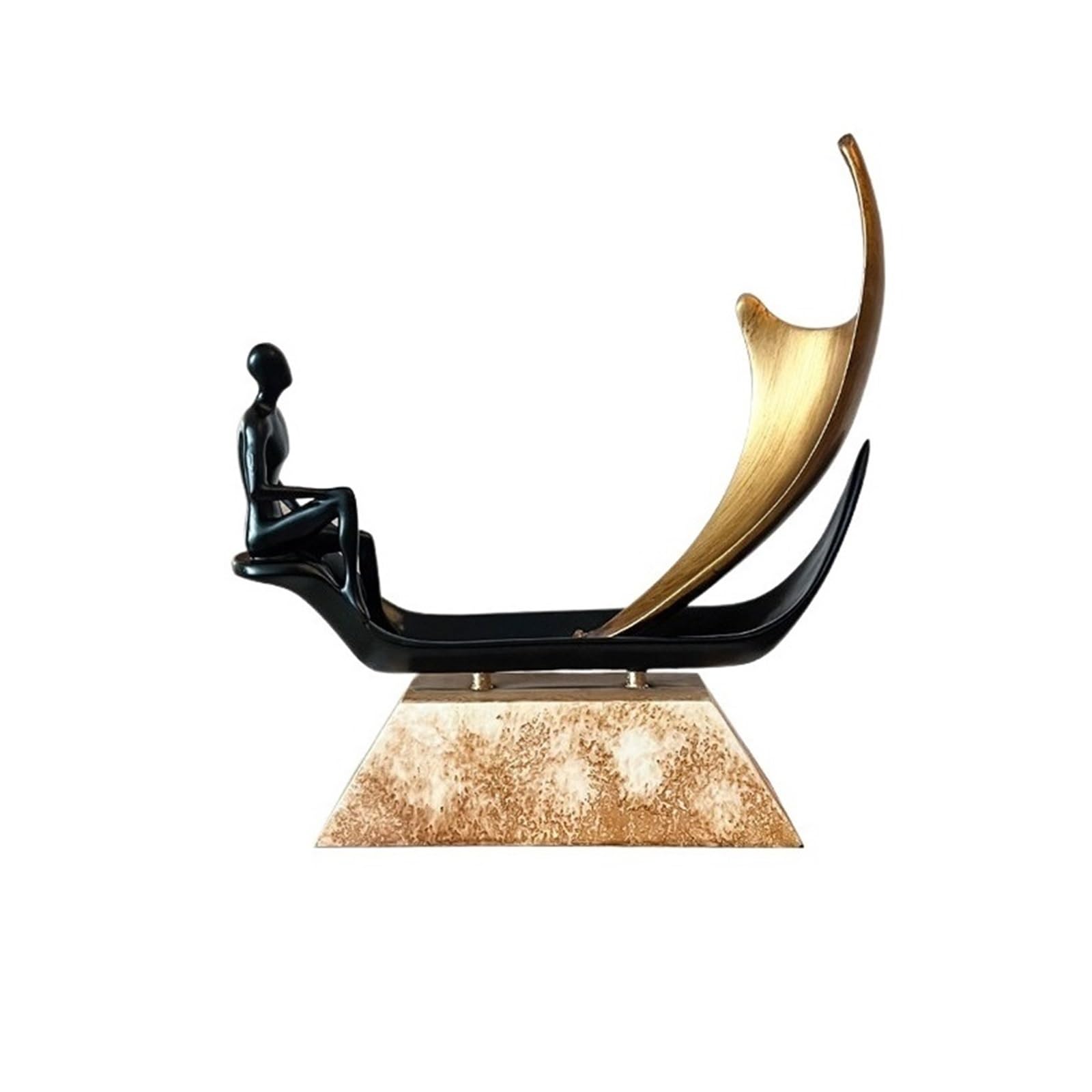 Zhaoj24-05 Art Sculptures Minimalist and Luxurious Sailboat Figurine Creative Desktop Decoration for Living Room And Study