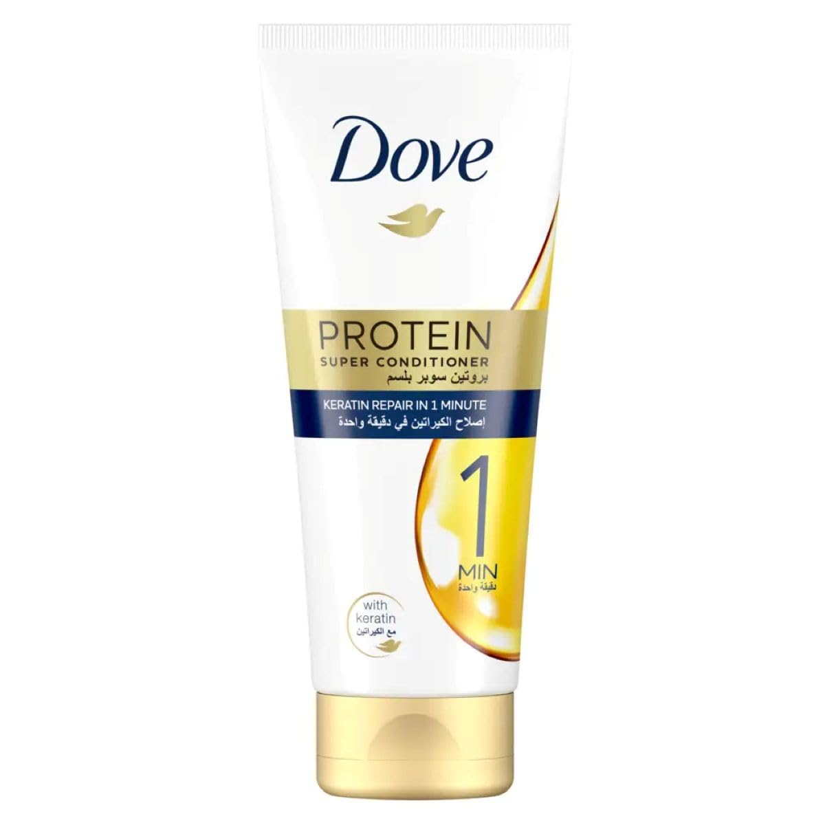 Dove Protein Super Conditioner repairs damaged hair in just 1 minute! Keratin Repair, hair care for 10X stronger and more beautiful hair, 180ml