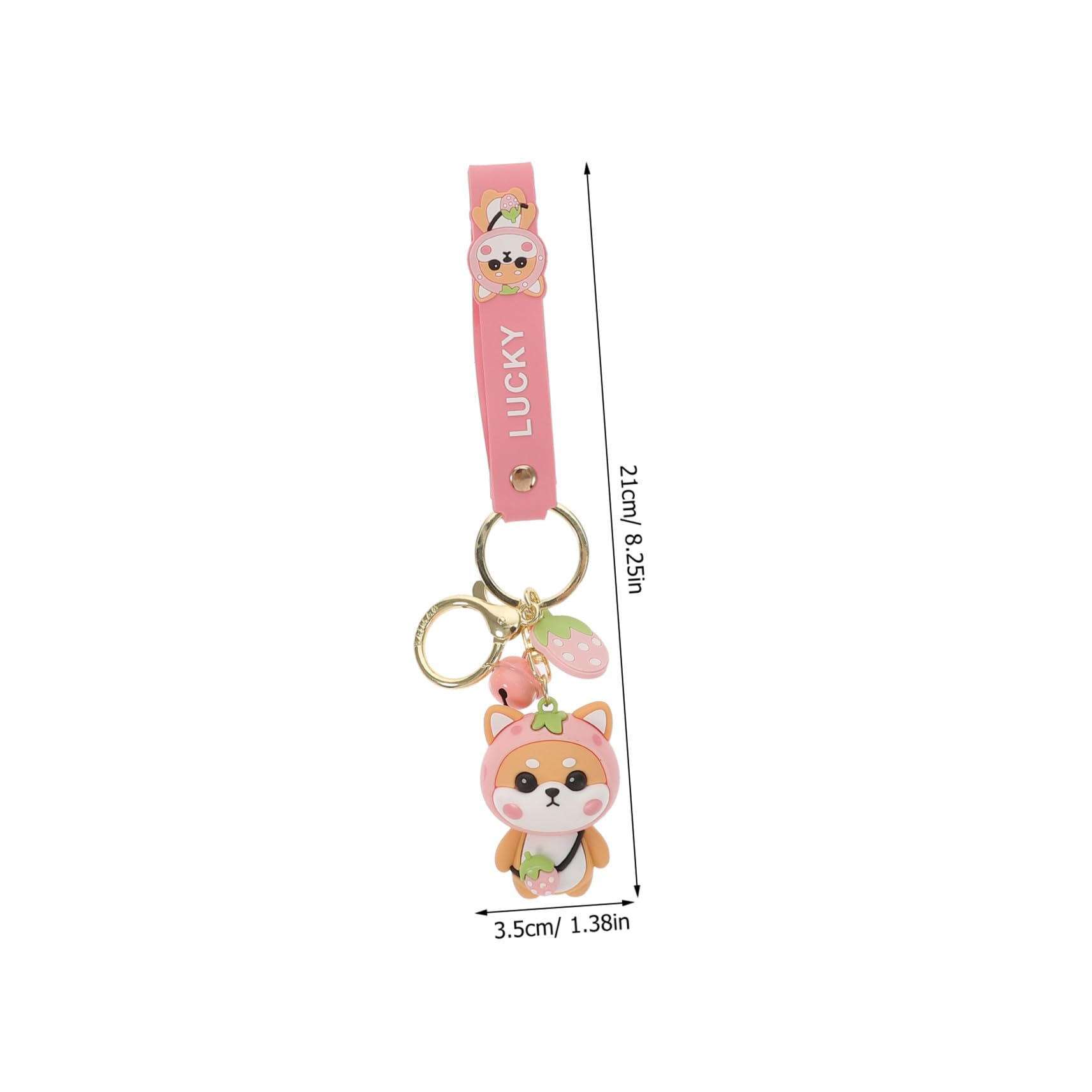 FRCOLOR Süßer Schlüsselanhänger für Kawaii Hundeschlüsselanhänger Cartoon Tier Design Dekorativer Schlüsselring für Taschen Rucksäcke Autoschlüssel Langlebig Praktisch