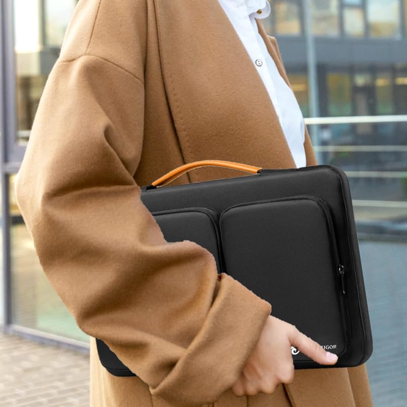 Image of Unisex Laptop Sleeve Bag, Waterproof Case For Macbook Pro, Surface Laptop, ASUS Vivobook, Surface Book, Premium Protective Cover For Business And Travel - Black (13.3-14 Inch)