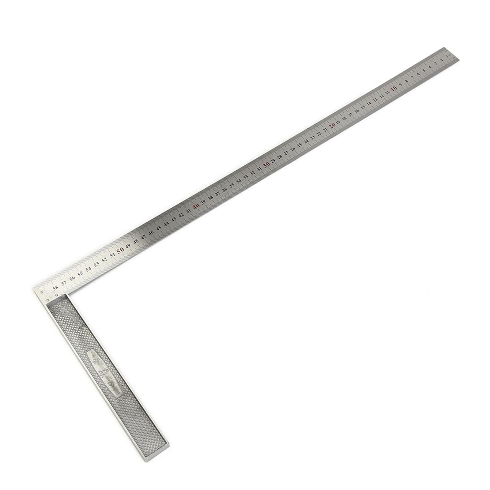 Aluminum Alloy Square Right Ruler Angle 90 Turning Woodworking Measuring Tool Gauge 250-600mm for DIY/Household(375mm)