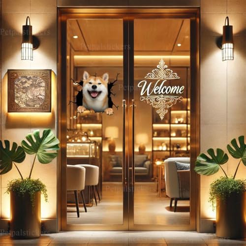 Image of Cute Dog Stickers for Car Window Decals Waterproof Funny Sticker (Shiba Inu Stickers)