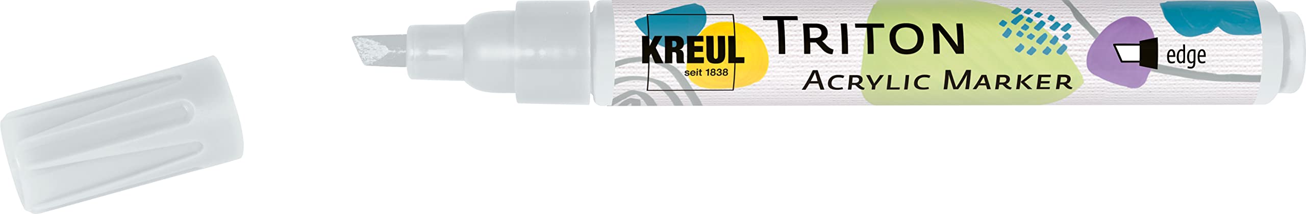 Kreul 17829 – Solo Goya Triton Chisel Tip Acrylic Paint Marker 1 – 4 mm, Silver