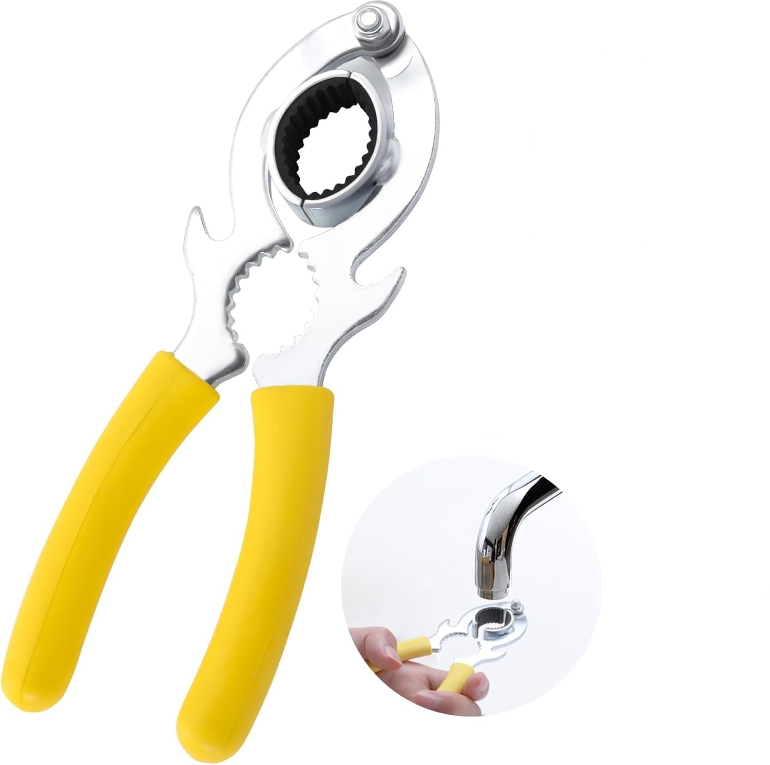 Faucet wrench,Faucet Bubbler Wrench Kit,Faucet Aerator Disassembly Wrench Tool for Kitchen Sink Bathroom Tap Aerator, Installing Faucet Removal Repair Spanner Tool-picture-33