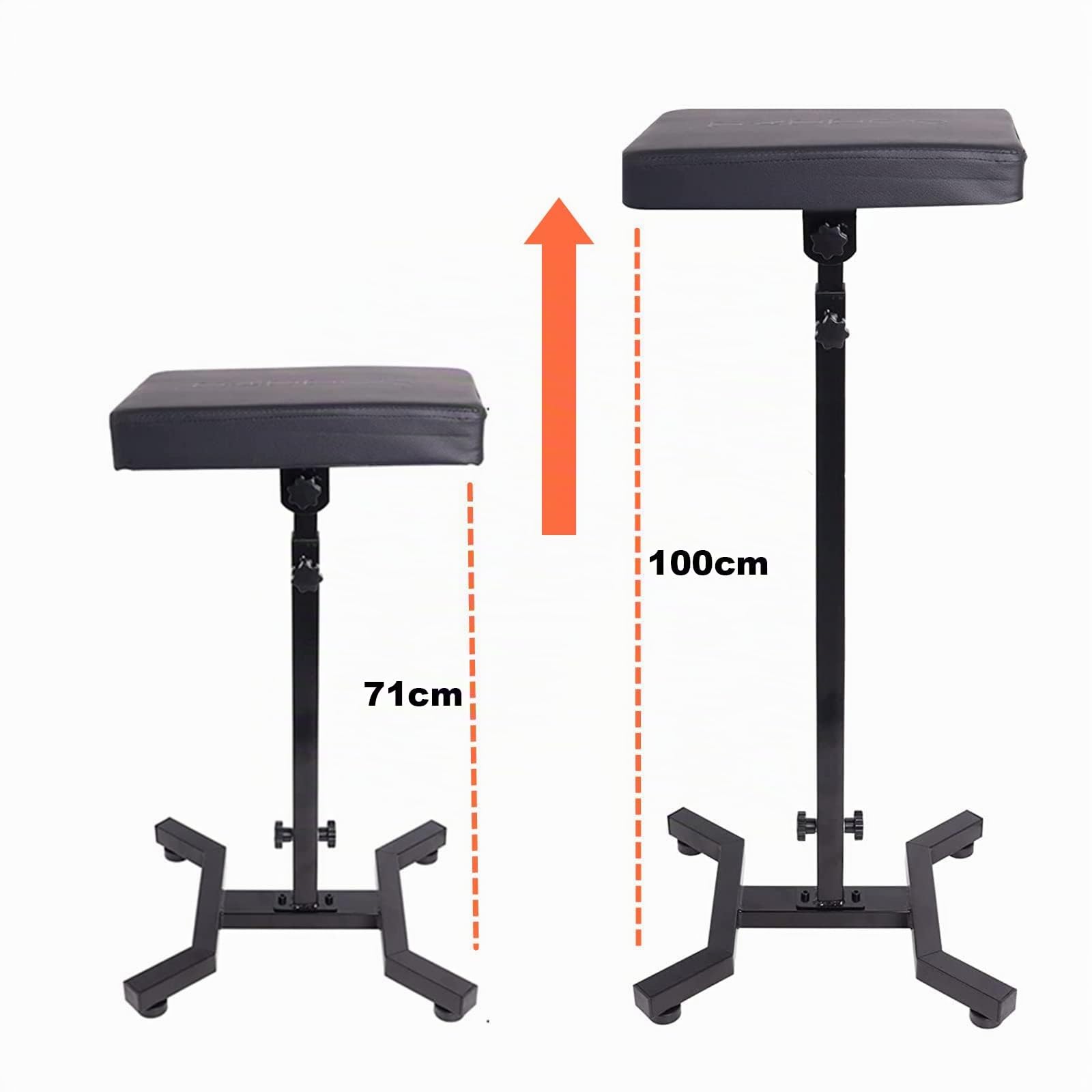 Reposabrazos Profesional para Tatuajes, Soporte de Brazo Plegable con Reposapiernas Ajustable en Altura, Base Estable y Apoyo Acolchado para Estudios de Tatuadores