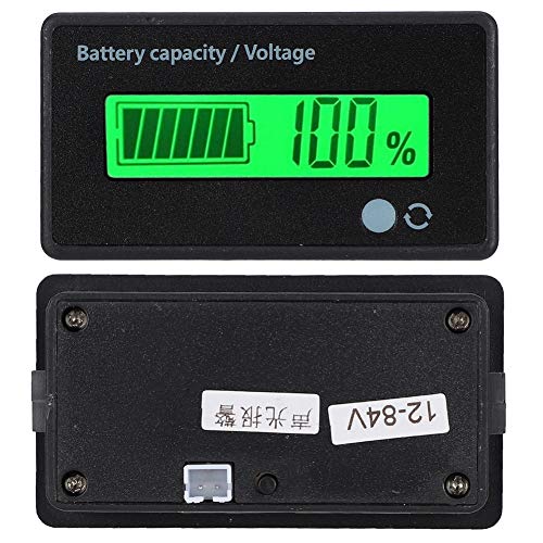 Hakeeta LCD-batterijcapaciteitsindicator met akoestisch alarm, 12-84V Voltage meter monitor/batterijcapaciteitstester… - Afbeelding 4
