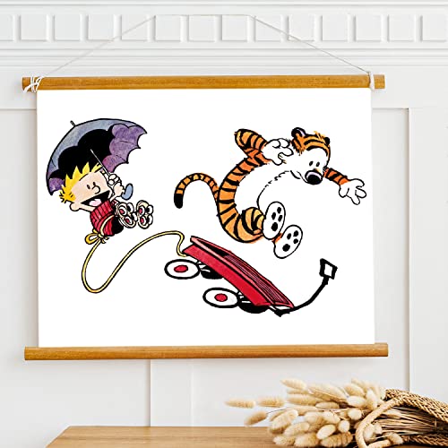Calvin and Hobbes wall art - Canvas Wall Art - Calvin and Hobbes merchandise for playroom wall decor