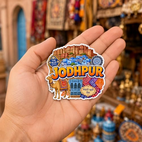 Image of Zesta Wooden Fridge Magnets Set | Refrigerator Decor Magnets for Kitchen | India Souvenir Fridge Magnet Collection | Wooden Magnet for Fridge Door Decoration (Jodhpur)