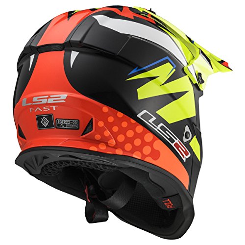 Ls2 Helmets Fast V2 Explosive Unisex-Adult Off-Road-Helmet-Style Off Road Mx Helmet (Yellow, Xxx-Large) #TOP3