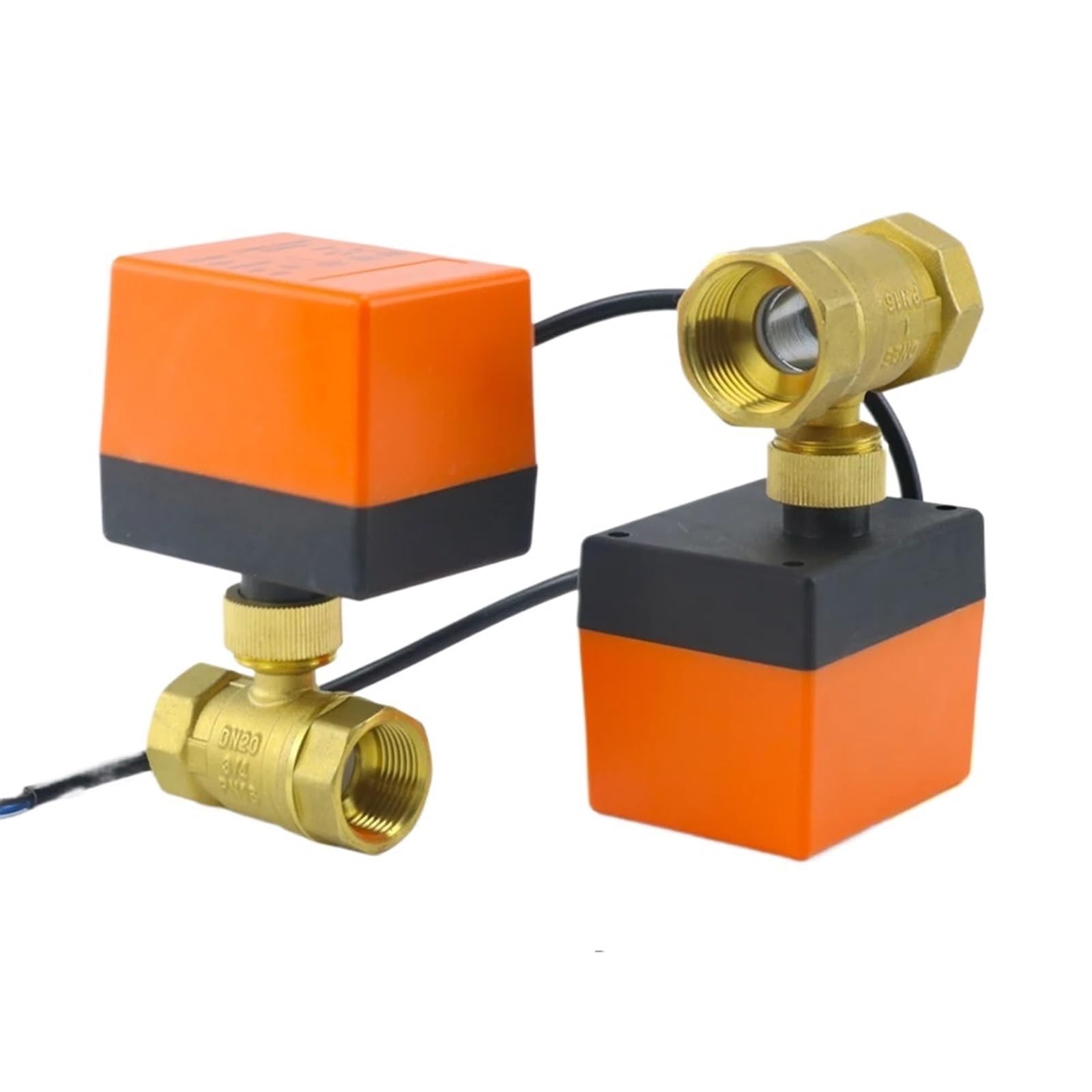 Robinet à boisseau sphérique électrique 1-1/4 DN32 DC12V-24V en laiton à 3 fils