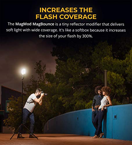 MagMod MagSphere Flash Diffuser Modifier Bundle with MagGrip Universal Magnetic Mount Base, and MagBounce Camera Flash Diffuser - Compatible with Godox, Canon, Nikon, Sony, and Most Speedight Flashes