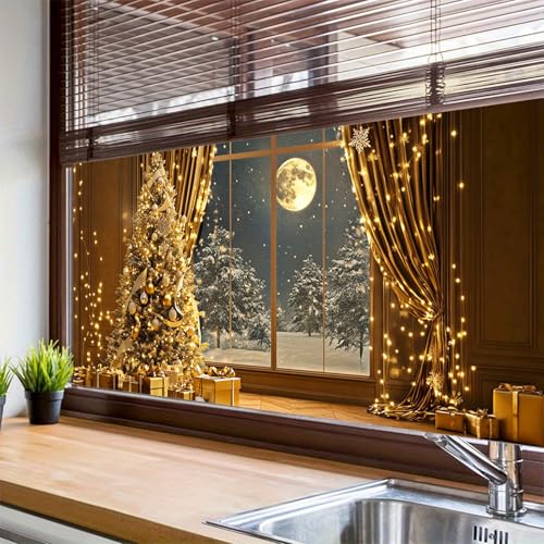 Película Adhesiva Navideña para Ventanas 39.3×17.7 pulg miniatura 6