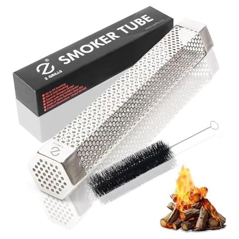 Z GRILLS Pellet Smoker Tube with 2 Hooks and Brush Cover