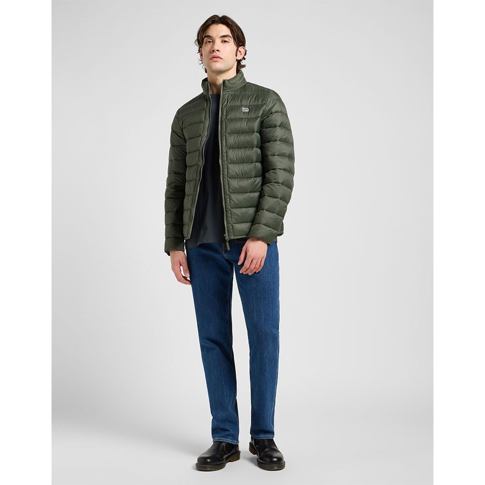 Lee - Chaqueta Hombre - Corte Regular - Stand Collar Puffer - Negro
