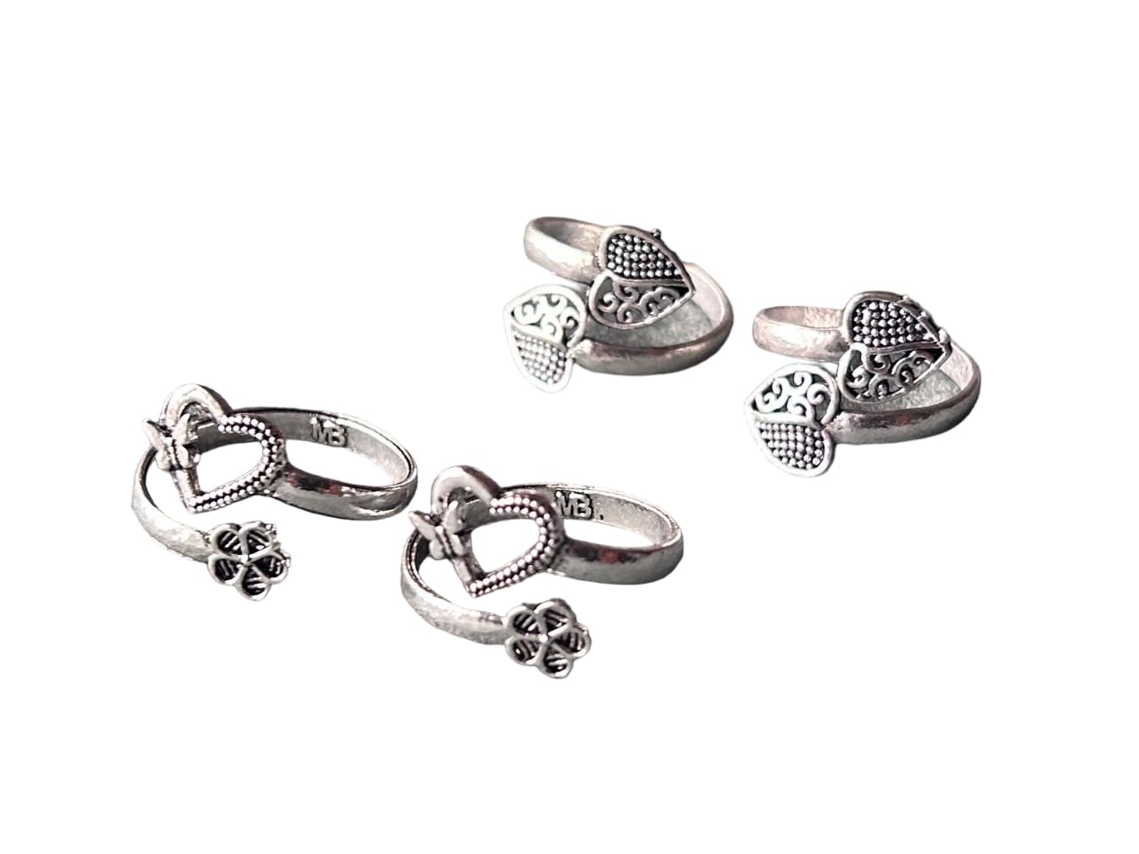 Women & Girls Metal Fancy Glossy finish Toe Ring Adjustable Bichiya/Leg Finger Ring_Combo_2 (A_C_P_110763_Silver)-image-40