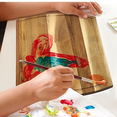 Patelai 12 Pack 11.7 x 8 Inch Large Cutting Boards Bulk Wooden Kitchen Chopping Boards for Crafts DIY Wedding Housewarming Gift(Acacia) by Patelai - Used condition - Image 5
