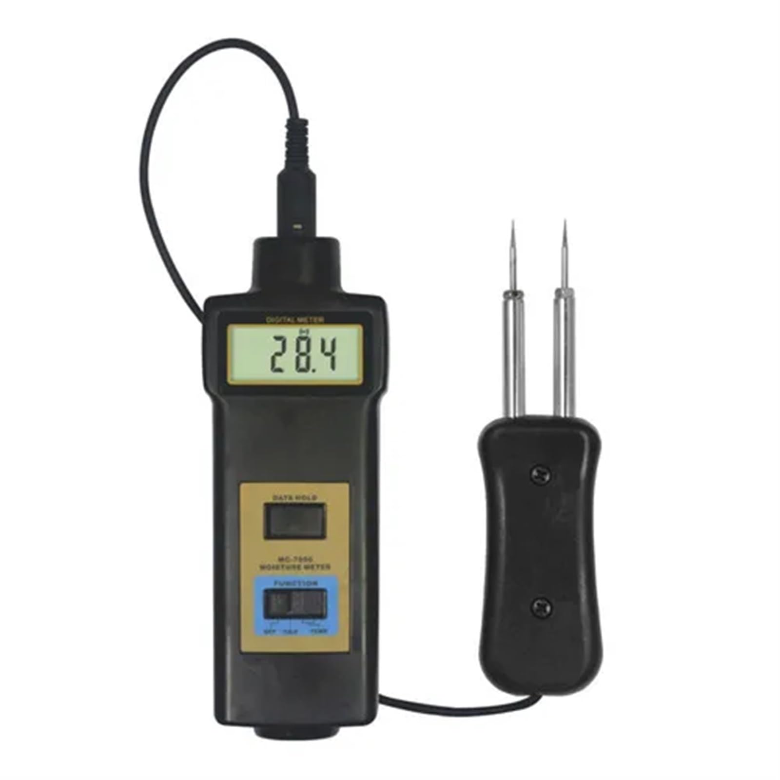 Bodenfeuchtigkeitsmesser, Bodentest-Set, MC-7806 tragbares Feuchtigkeitsmessgerät, handgehaltenes Holz-Feuchtigkeitsmessgerät, Pin-Typbereich 0~50 % Hygrometer für Gartenarbeit, Landwirtschaft und Fre