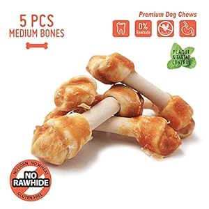   Chicken-Dog-Chew-Bones-Medium-Rawhide-Free-Grain-Free-Made-with-Real-Chicken-Wholesome-Vegetables-Knotted-Bones-Medium-5pcspack