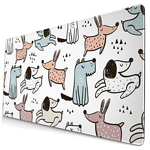 DADABULIU マウスパッド 大型 ゲーミング 動物柄 ペット 犬 子供絵 キュート 遊び マウスマット デスクマット 特大 おおきい キーボードパッド ゴム底 光学式 マウス対応 滑り止め 耐久性 良い おしゃれ かわいい 防水 サイバーカフェ オフ