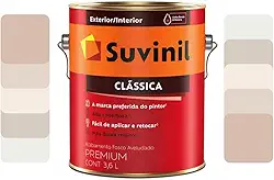 Tinta Látex Parede Clássica Suvinil Fosca 3,2l Cores Claras e Neutras (Crômio)