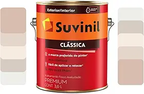 Tinta Látex Parede Clássica Suvinil Fosca 3,2l Cores Claras e Neutras (Crômio)