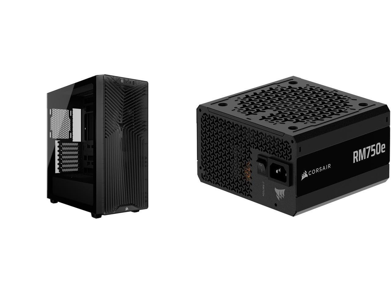 Corsair Case Power Supply Combo - 3200D RS, Smoke Mid Tower Computer Case Bundle with RM7…