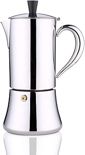KUANDARMX Operazione Semplice Caffettiera, Acciaio Inox Moka Espresso Latte Piano Cottura Filtro Caffettiera Moka Caffettiera per Cucina Regalo