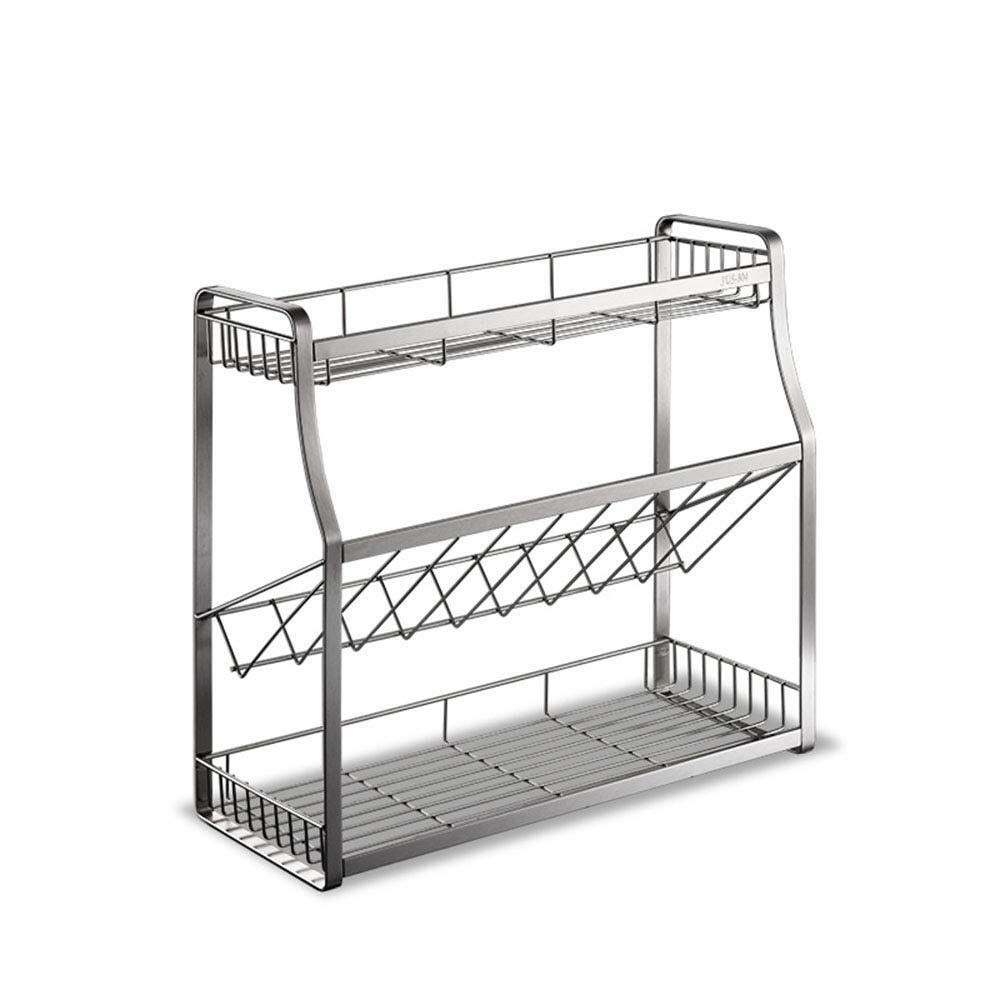 HADECOLL Shelf,Kitchen Racks Spice Rack Condiment Storage Shelf Packet Pantry Organizer Herb Rack Countertop Holder, For Spice Jar Can Bottle And More, Free Standing,35×18×40Cm,35×18×40Cm