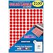Pack of 2100 3/4" Round Color Coding Circle Dot Labels, Bright Red, 8 1/2" x 11" Sheet, Fits Any Printer