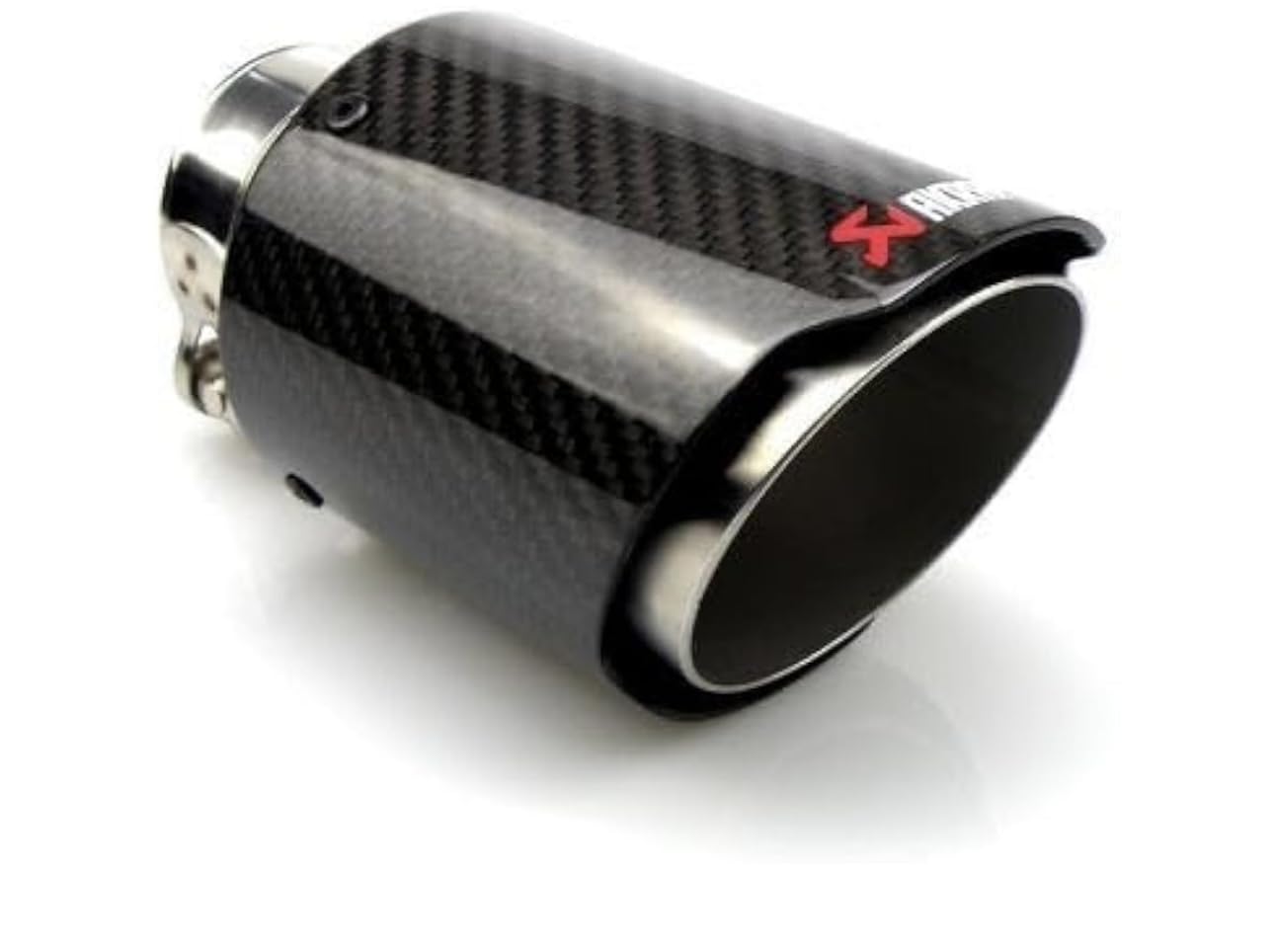 Cola Escape Coche Fibra Carbono Brillante 63 mm Entrada 89 mm Salida Acero Inoxidable SUS304 | Golf A3 Serie 3 León Mégane | Universal AutoSchloss