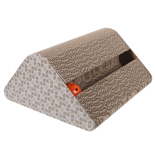 TOBBOMEY 三角猫スクラッチ ひっかき 猫の壁 ウサギのおもちゃ かわいい猫のスクラッチャー 便利なスクラッチパッド 猫のスクラッチ家具プロテクター 遊ぶ 猫テープ 猫引っ掻き 段ボール