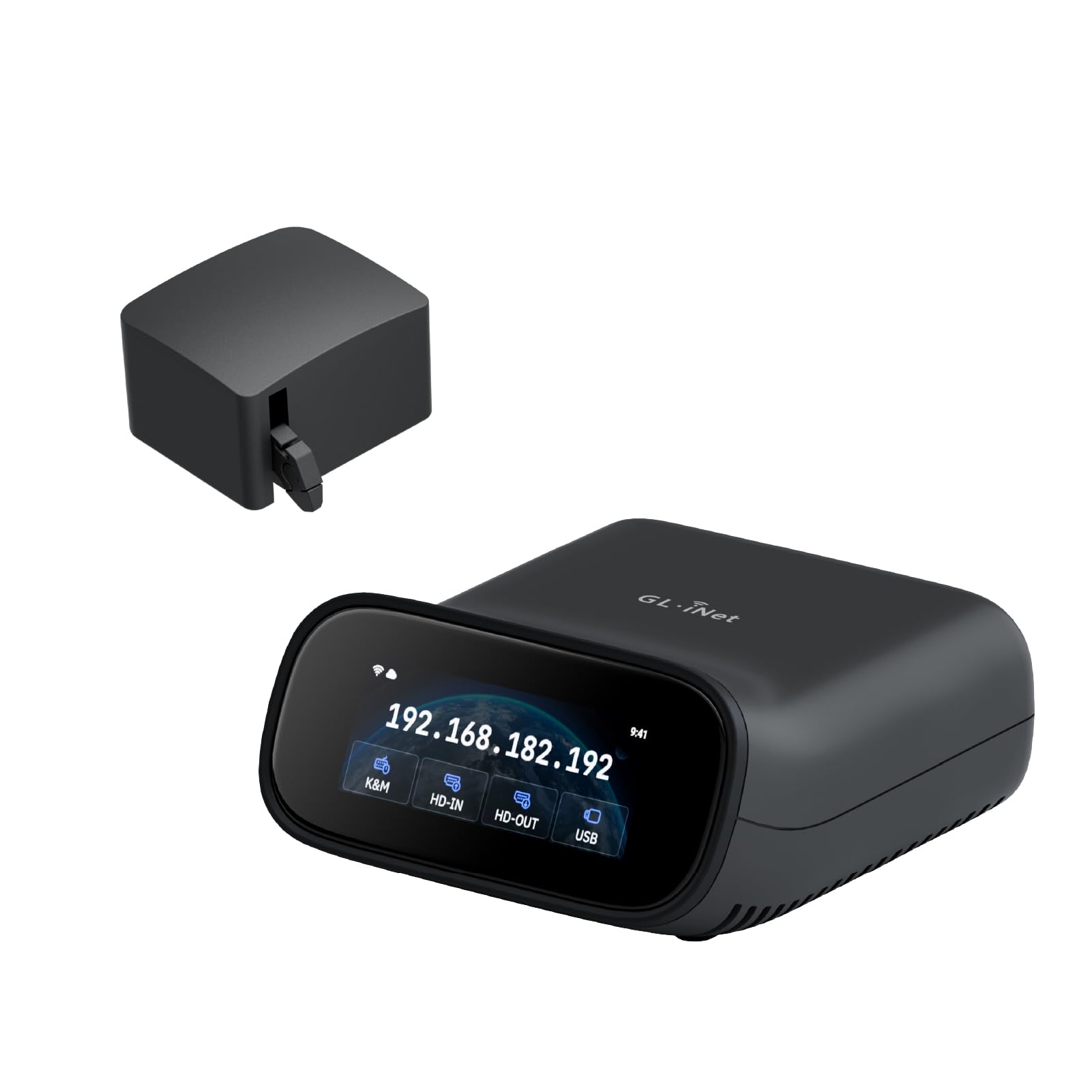 GL.iNet Comet Pro (GL-RM10) Remote KVM über Wi-Fi 6: 4K@30fps Passthrough, Touchscreen&Fingerbot - Remote PC Power Control