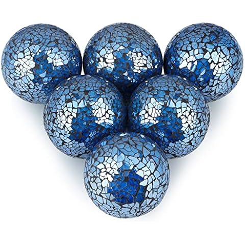 MDLUU 6 bolas de esfera de mosaico turquesa de 8cm Cover