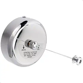 MEVS Varal Retrátil de Parede Invisível Aço INOX 2,7m Seca Roupas Lavanderia Apartamento Casa