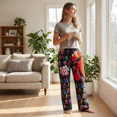 Image of BRIEF INSANITY Sesame Street Character Pajama Pants for Men & Women - Soft Loose-Fit Lounge Bottoms with Side Pockets
