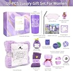 Gifts for Women Spa Basket, Lavender Spa Gift Basket,16 Pcs Self Care Package for Women, Mom, Wife, Girlfriend, Sister, Unique Get Well Sets for Birthday, Mother's Day, Christmas, Valentine's Day
