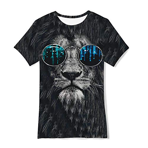NEWISTAR Kurzarm Tshirt Jungen 3D-Druck Grafik T-Shirt Rundhals-Sommerhemd Tops Kinder Kleidung 9-12 Jahre