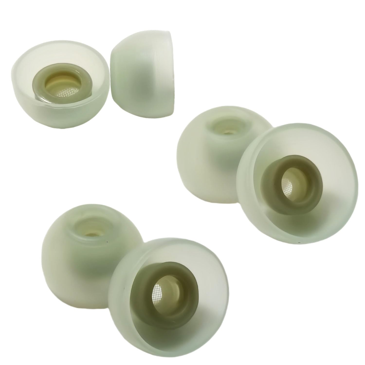 Extra Small (XS) Ear Tips/Earbuds Tips with Filter Screen - 3-Size Kit for Small Ear Canals, 4.0-6.0mm Universal Fit, Green