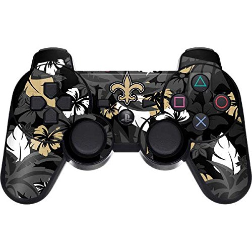 Skinit Decal Gaming Skin Compatible with PS3 Dual Shock Wireless Controller - Officially Licensed NFL New Orleans Saints Tropical Print Design